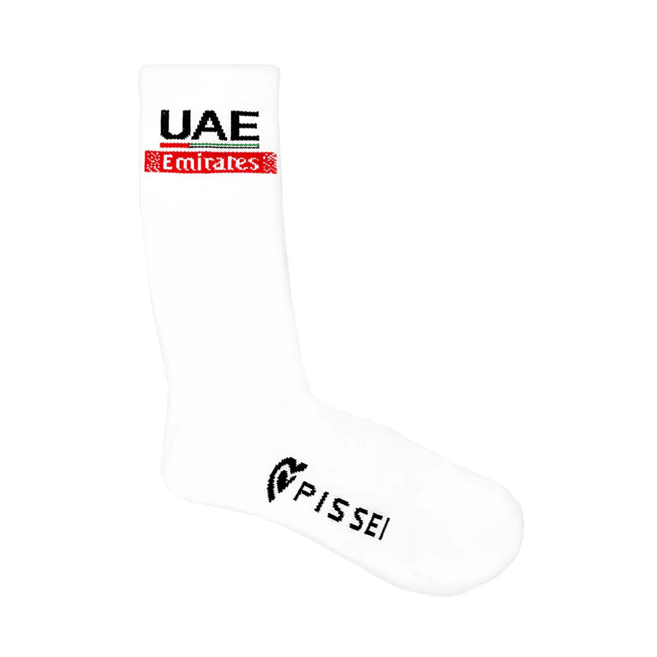 PISSEI Klasszikus Kerékpáros Zokni - UAE TEAM EMIRATES 2024 - Fehér