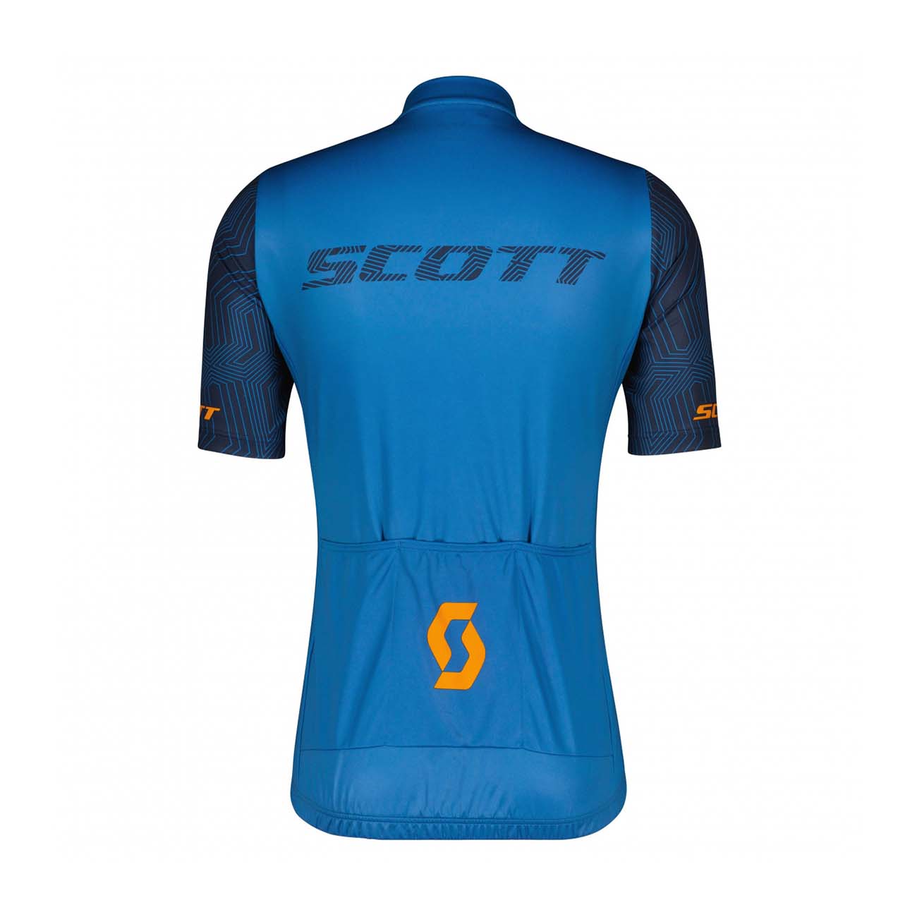 SCOTT Rövid Ujjú Kerékpáros Mez - RC TEAM 10 SS - Kék/narancssárga