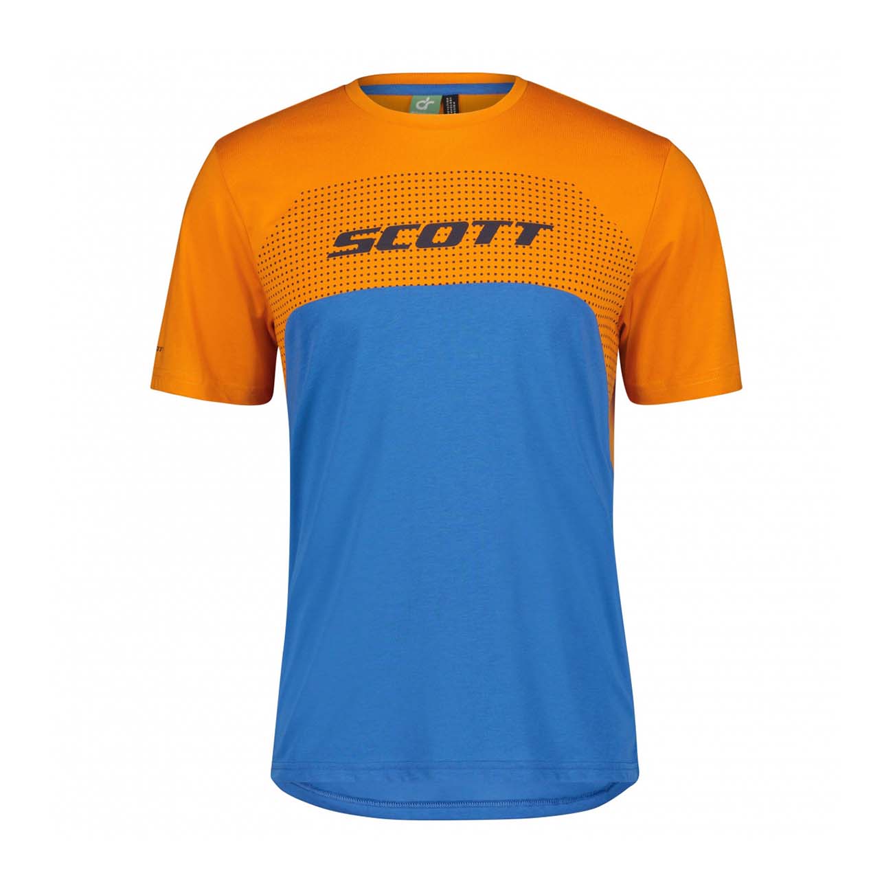 SCOTT Rövid Ujjú Kerékpáros Mez - TRAIL FLOW DRI SS - Kék/narancssárga