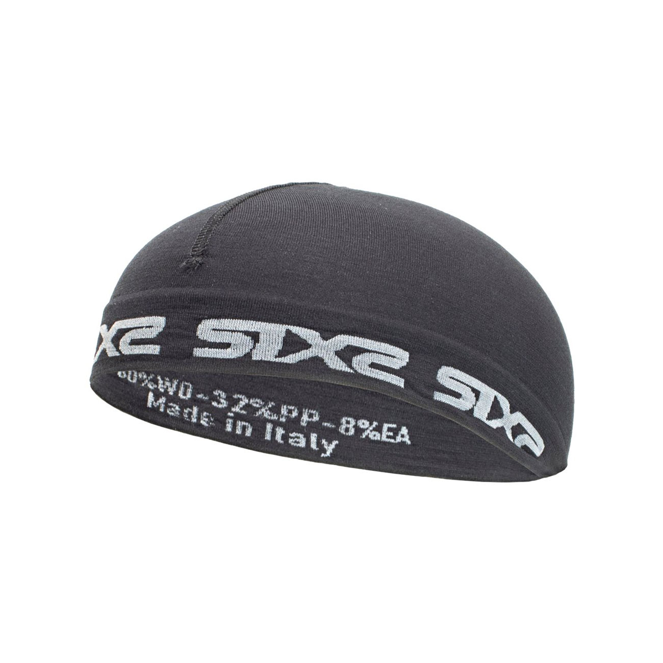 SIX2 Kerékpáros Sapka - SCX MERINOS - Fekete