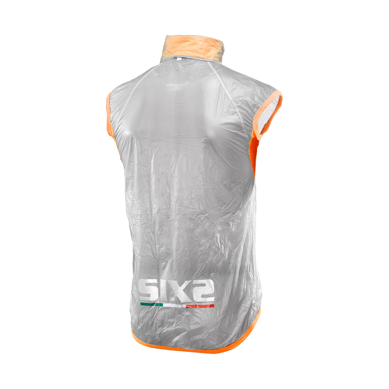 SIX2 Kerékpáros Mellény - GHOST - Narancssárga/áttetsző