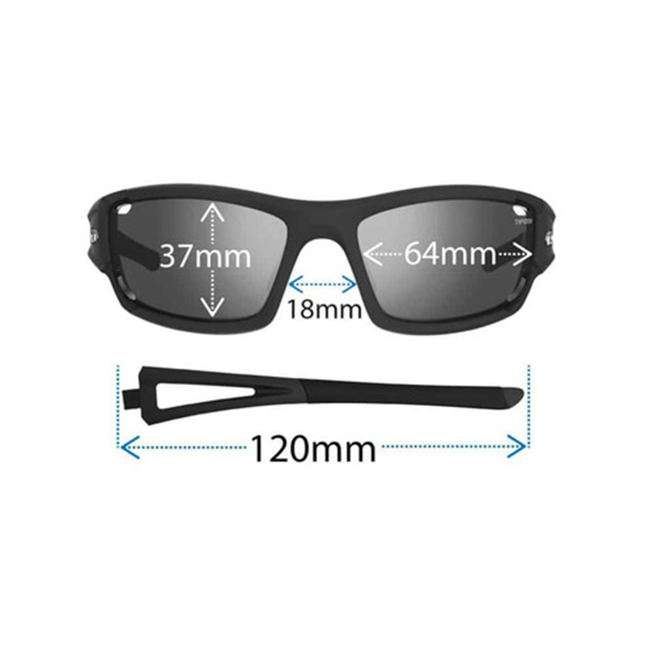 TIFOSI Kerékpáros Szemüveg - DOLOMITE 2.0 - Szürke/fekete