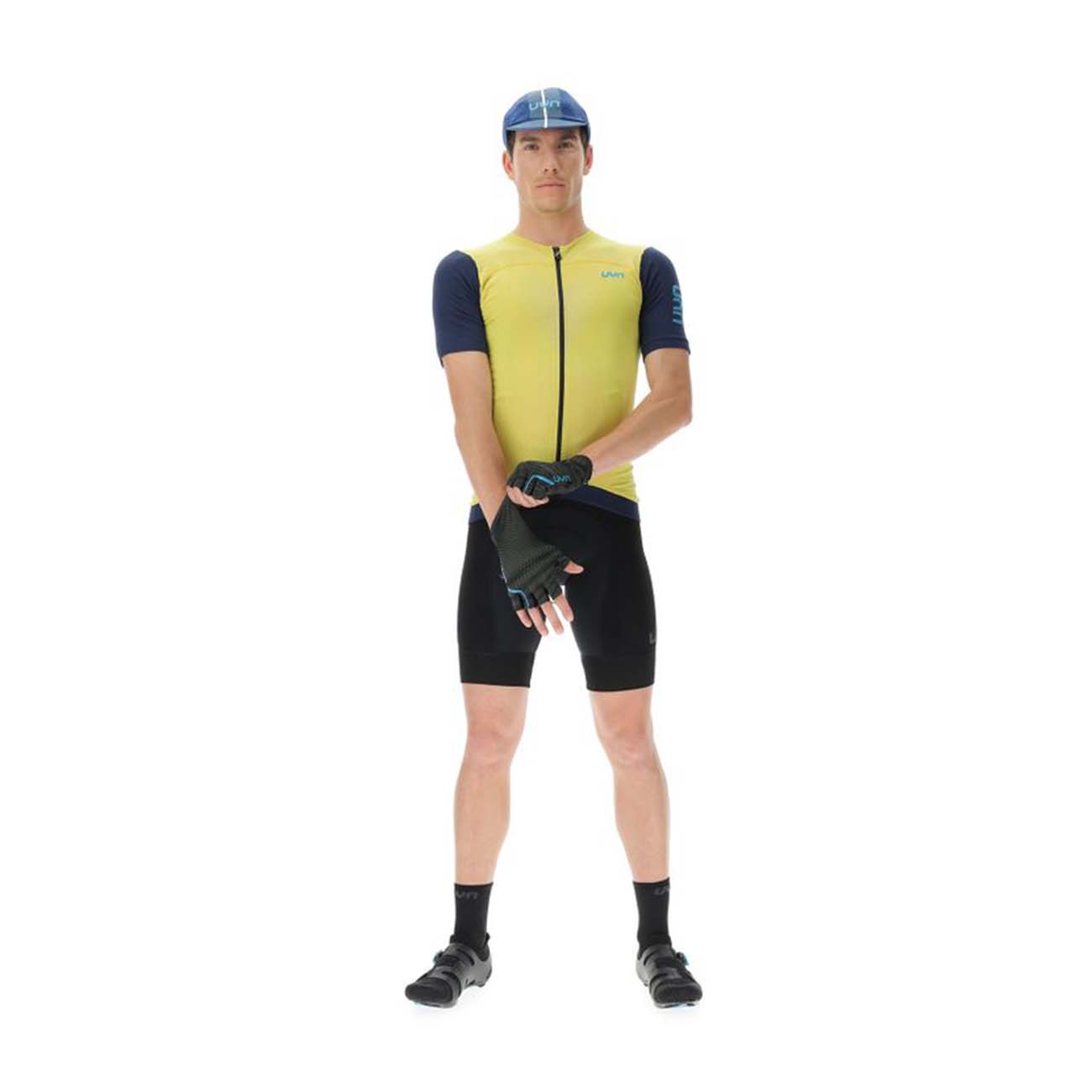 UYN Rövid Ujjú Kerékpáros Mez - BIKING GARDA - Kék/sárga